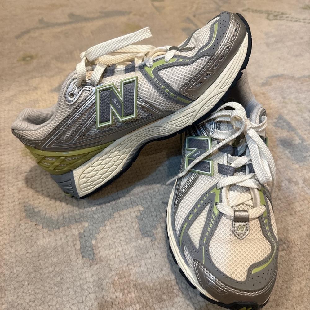 New Balance Gray & Lime 1906 Running Sneakers